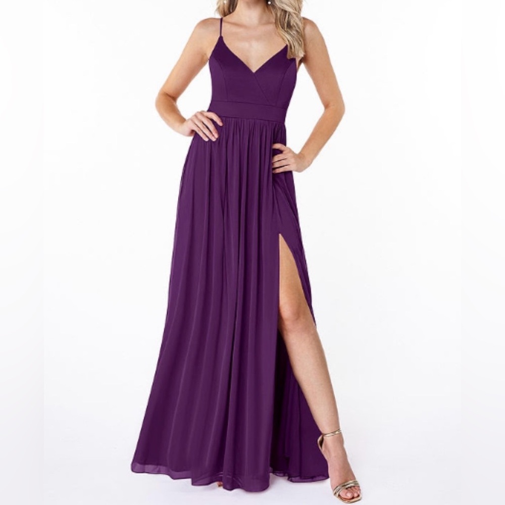 Azazie Elegant Purple Maxi Dress